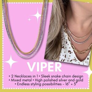 Park Lane Viper necklace - Mixed Metal Necklace Set - Silver and Gold